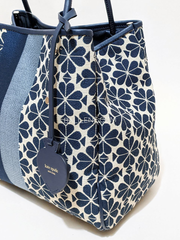 Kate-Spade-Flower-Jacquard-Stripe-Everything-Medium-Tote-Blue-Multi-Balilene-detail-samping