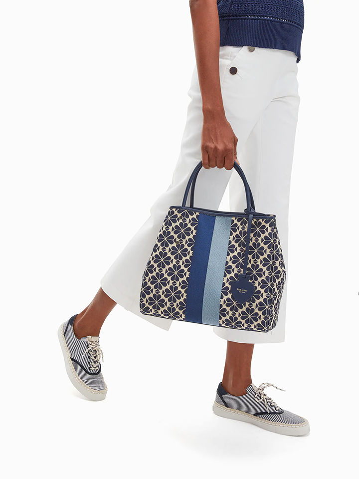 Kate-Spade-Flower-Jacquard-Stripe-Everything-Medium-Tote-Blue-Multi-Balilene-onmdel