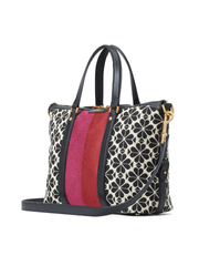 Kate-Spade-Flower-Jacquard-Stripe-Faye-Medium-Satchel-Cream-Multi-Balilene-samping1