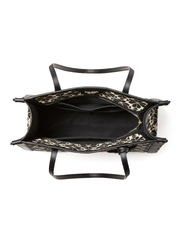 Kate Spade Flower Jacquard Stripe Market Medium Tote Cream Multi