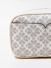 Kate Spade Infinite Spade Flower Coated Canvas Medium Camera Bag Parchment