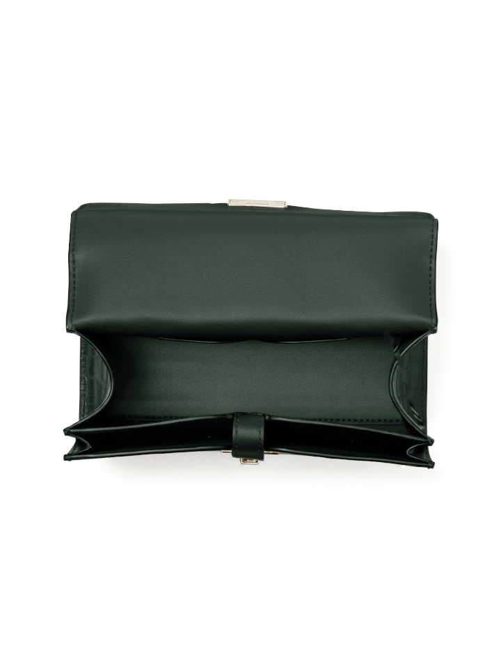 Kate-Spade-K4410-Lovitt-Croc-Embossed-Small-Top-Handle-Bag-Deep-Evergreen-Balilene-dalam