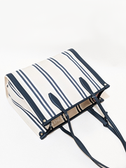 Kate Spade Market Striped Canvas Medium Tote Blazer Blue Multi