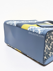 Kate Spade K6840 Flower Jacquard Stripe Manhattan Small Tote Morning Sky Multi