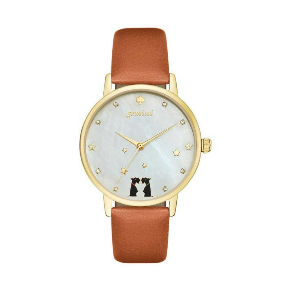 Kate-Spade-Ksw1192-Metro-Gold-Tone-Zodiac-Gemini-Brown