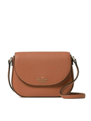 Kate Spade Leila Mini Flap Crossbody Bag Warm Gingerbread