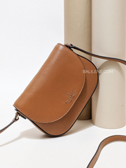 Kate Spade Leila Mini Flap Crossbody Bag Warm Gingerbread