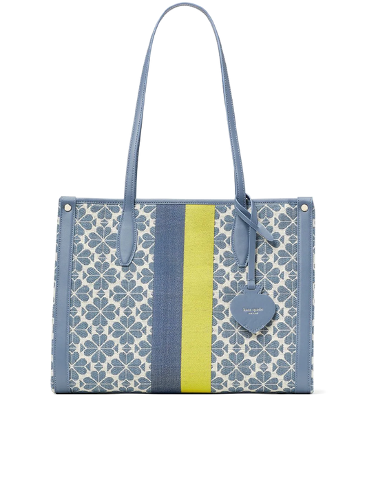 Kate Spade Market Spade Flower Jacquard Medium Tote Morning Sky Multi