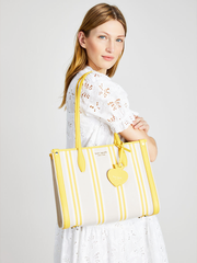 Kate-Spade-Market-Striped-Canvas-Medium-Tote-Morning-Light-Multi-Balilene-onmodel