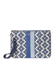 Kate-Spade-PWR00446-Flower-Jacquard-Stripe-Wrislet-Bag-Blue-Multi-Balilene-depan