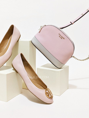 Kate Spade Spencer Small Dome Crossbody Tutu Pink/Crisp Linen