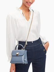 Kate Spade PXR00040 Romy Patent Mini-Top Handle Satchel Bass Blue