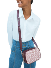 Kate Spade Infinite Spade Flower Coated Canvas Medium Camera Bag Pink Multi