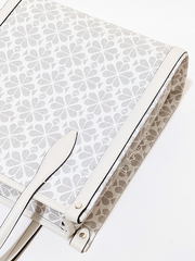 Kate Spade Flower Coated Canvas Medium North South Tote Parchment