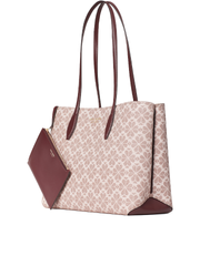 Kate Spade PXR00360 Flower Coated Canvas All Day Large Tote Pink Multi