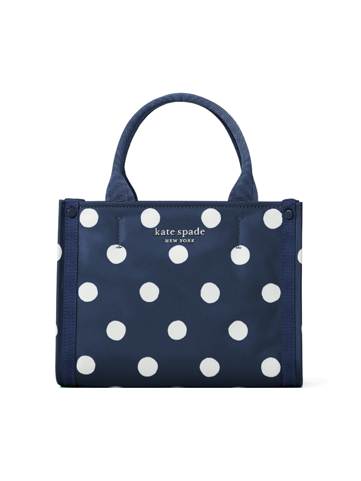 Kate-Spade-PXR00462-The-Little-Better-Sam-Sunshine-Dot-Mini-Tote-Rich-Navy-Multi-Balilene-depan