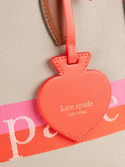 Kate Spade PXR00518 Market Stripe Logo Medium Tote
