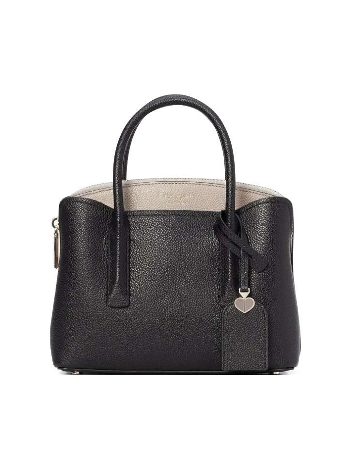 Kate-Spade-PXRUA540-Margaux-Mini-Satchel-Black-Warm-Taupe-Balilene-depan