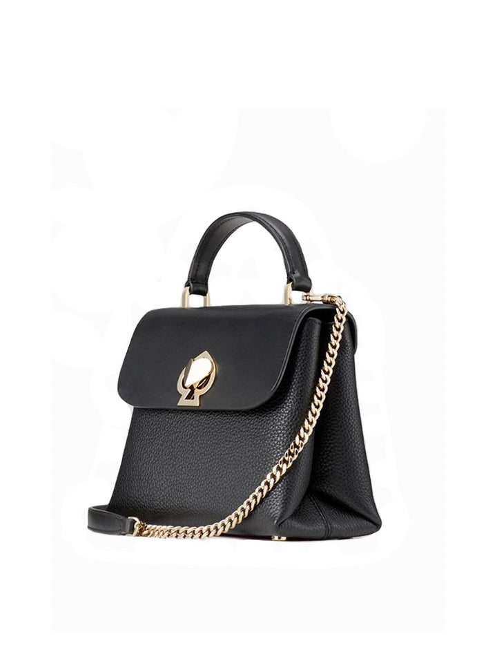 Kate-Spade-PXRUA629-Romy-Leather-Mini-Top-Handle-Satchel-Black-Balilene-depan1