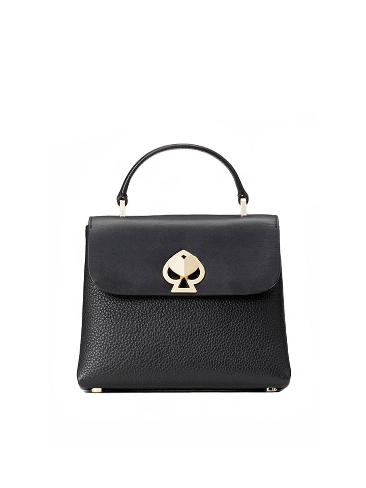Kate-Spade-PXRUA629-Romy-Leather-Mini-Top-Handle-Satchel-Black-Balilene-depan