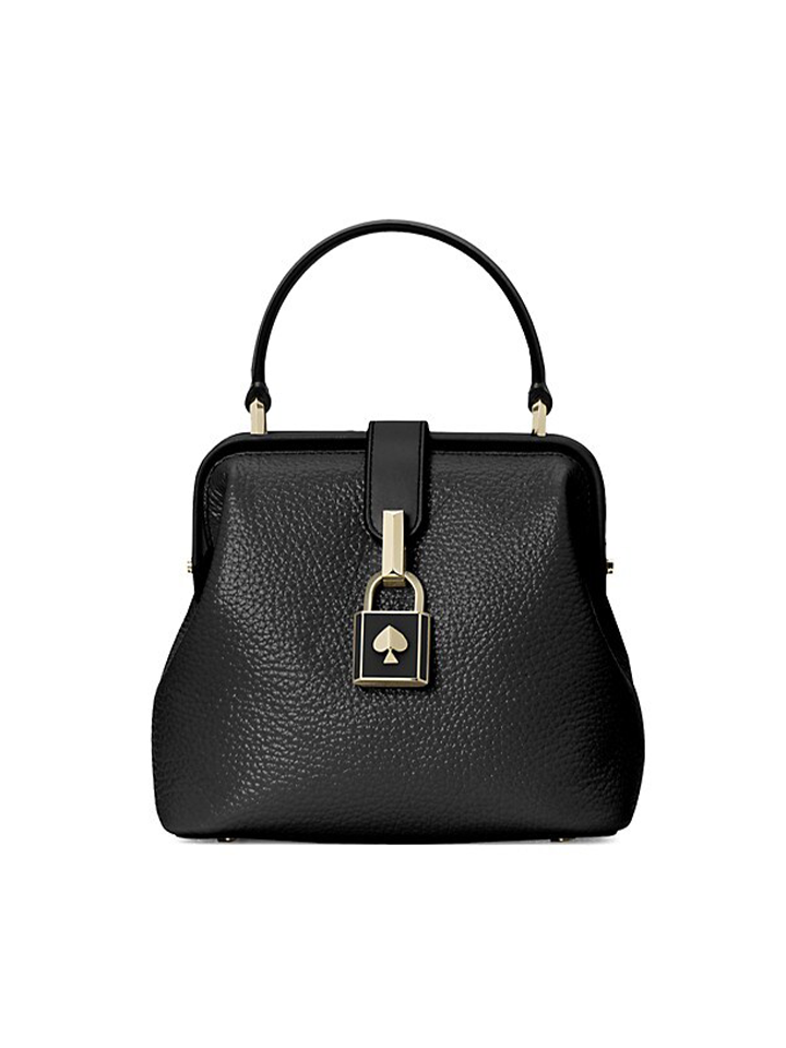 Kate Spade PXRUB104 Small Remedy Leather Top Handle Bag Black Balilene