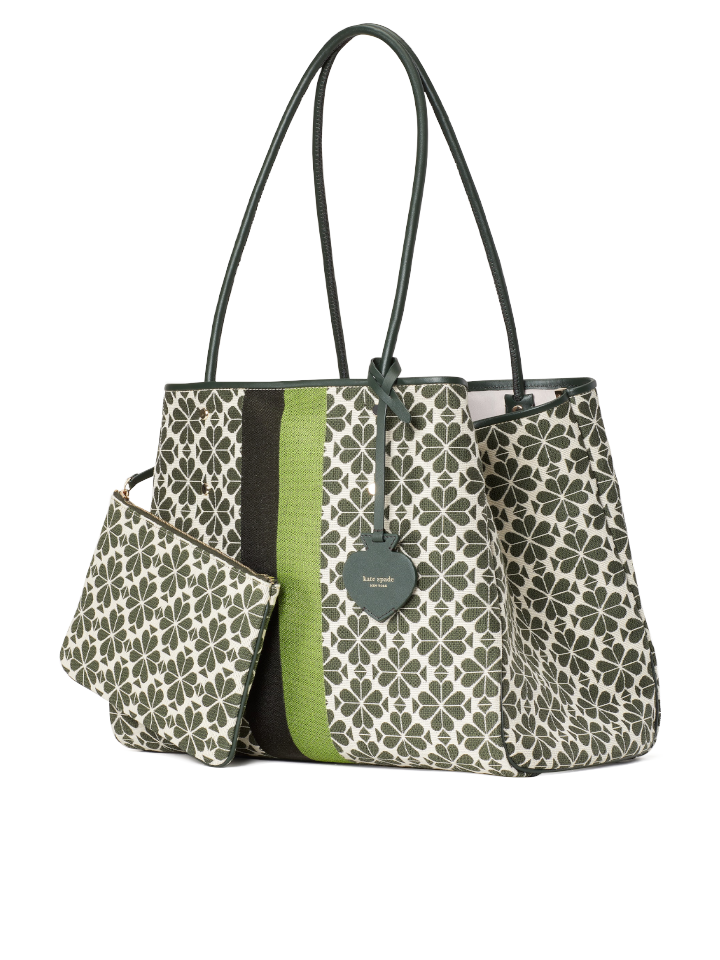 Kate-Spade-PXRUB272-Flower-Jacquard-Stripe-Everything-Large-Tote-Green-Multi-Balilene-samping