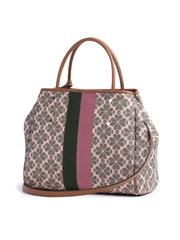 Kate Spade Flower Jacquard Stripe Everything Medium Tote Pink Multi