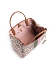 Kate Spade Flower Jacquard Stripe Everything Medium Tote Pink Multi