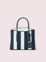 Kate Spade Pxrua319 Margaux Canvas Stripe Medium Satchel Blazerblue Multi