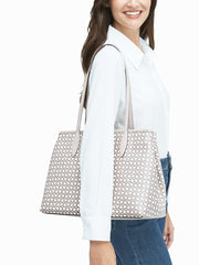 Kate Spade WKR00068 Link Tote Bag White Multi