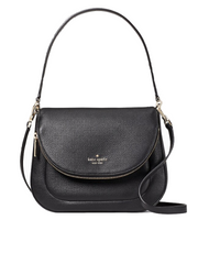 Kate Spade WKR00330 Leila Medium Flap Shoulder Bag Black