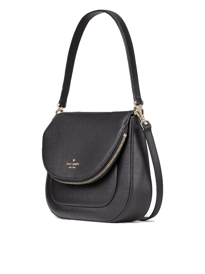 Kate Spade WKR00330 Leila Medium Flap Shoulder Bag Black – Balilene