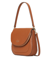 Kate Spade WKR00330 Leila Medium Flap Shoulder Bag Warm Gingerbread