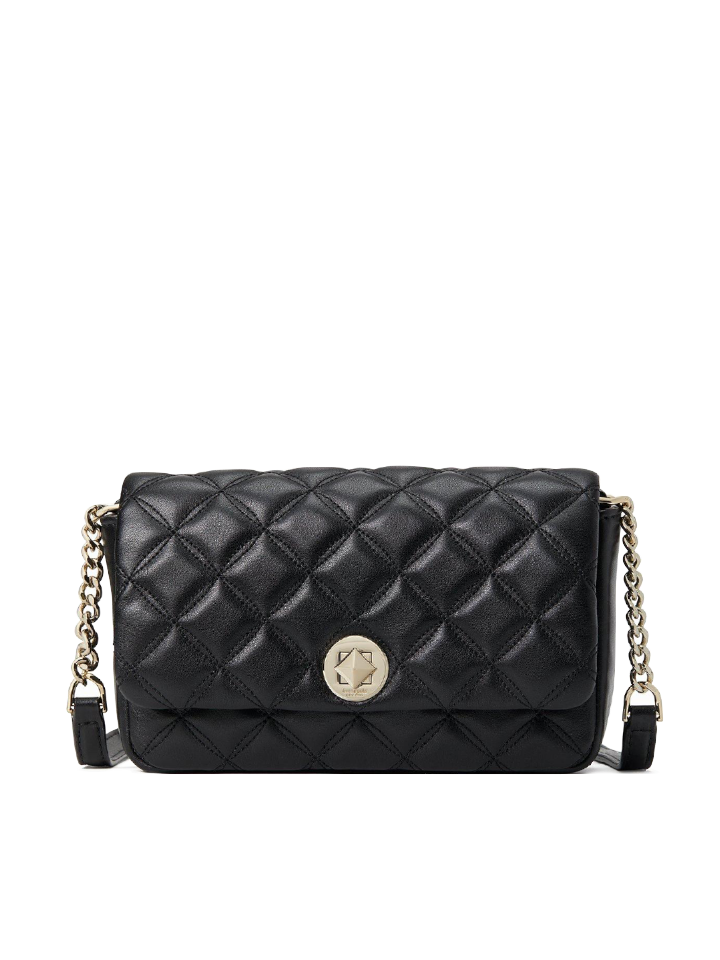 Kate-Spade-WLRU6342-Natalia-Flap-Turnlock-Crossbody-Bag-Black-Balilene-depan