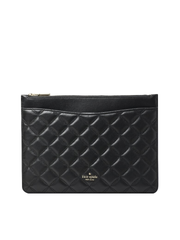 Kate-Spade-Wlr00258-Natalia-Quilted-Large-Zip-Pouch-Black-Balilene-depan