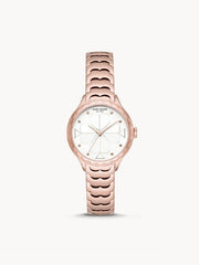 Kate Spade KSW1504 New York Rosebank Three-hand Scallop Rose Gold-tone Stainless Steel Watch