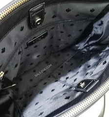 Kate Spade WKRU5918 Dawn Medium Satchel Double zip Nylon Bag Black