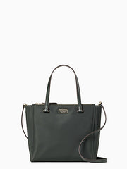 Kate Spade WKRU5918 Dawn Medium Satchel Double zip Nylon Bag Black