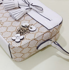 Kate Spade Wkru5876 Hayes Bee Embellished Camera Bag In Natural