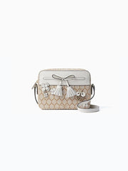 Kate Spade Wkru5876 Hayes Bee Embellished Camera Bag In Natural