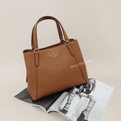 Kate Spade Wkru6040 Jackson Medium Triple Compartemen Satchel Warm Gingerbread