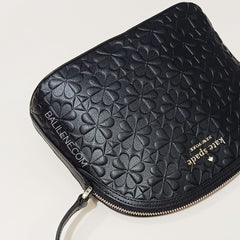 Kate Spade Wkru6770 Dome Large Crossbody Hollie Spade Clover Geo Emboss Black