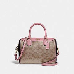 Coach F34279 Mini Bennet Blcking Khaki Pink Petal