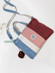 Kipling Classic Tadeo Medium Shoulder Bag Twill Stripes