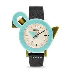 Fossil LE1041 Limited Edition Vintage Aviary Three Hand Black Leather Watch