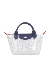 Longchamp L1500HQM007 Mini Le Pliage Transparent Tote In White