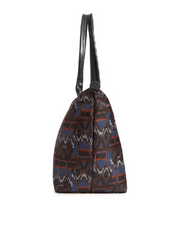 Longchamp-L1899649006-Le-Pliage-Large-Ikat-Nylon-Tote-Navy-Balilene-samping