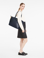 Longchamp-Le-Pliage-City-Medium-Shoulder-Bag-Navy-Balilene-onmodel