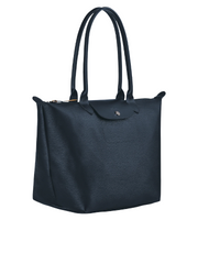 Longchamp-Le-Pliage-City-Medium-Shoulder-Bag-Navy-Balilene-samping