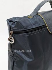 Longchamp Le Pliage Club Briefcase Small Gun Metal